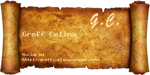 Greff Celina névjegykártya